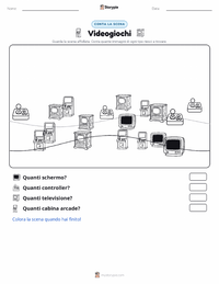 Anteprima della scheda stampabile di Videogiochi