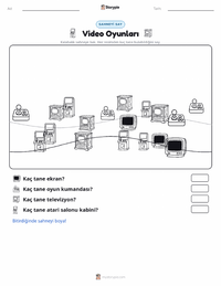 Video Oyunları yazdırılabilir çalışma sayfası önizlemesi