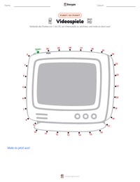 Videospiele druckbare Arbeitsblatt Vorschau