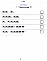 Video Games printable worksheet preview