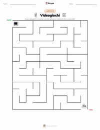 Anteprima della scheda stampabile di Videogiochi