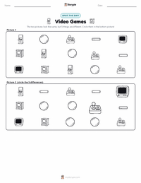 Video Games printable worksheet preview