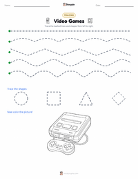Video Games printable worksheet preview