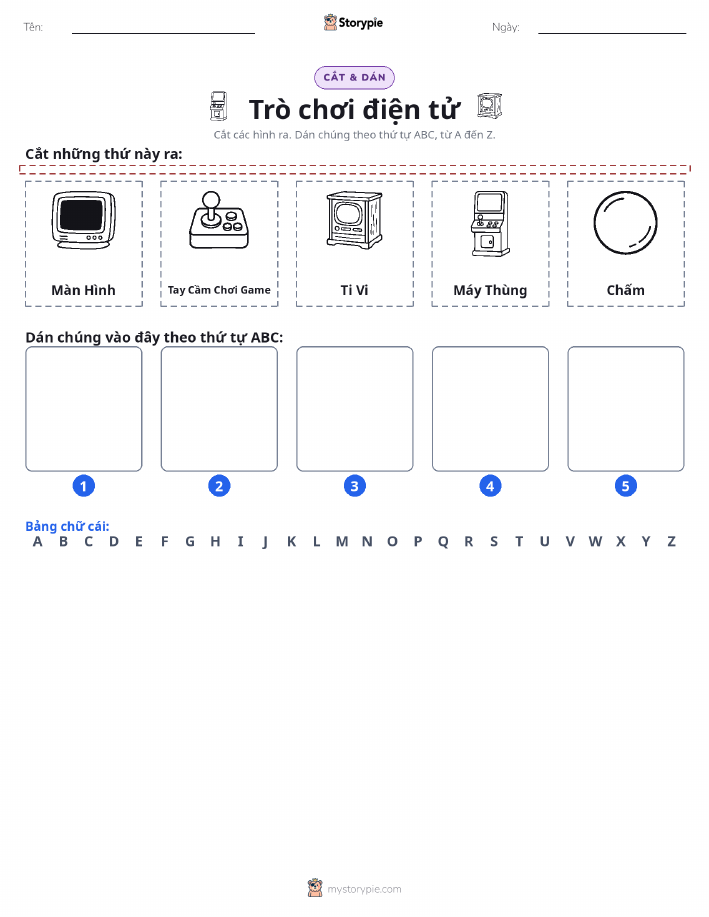 Cắt & Dán Chữ Cái