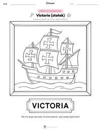 Podgląd drukowalnego arkusza ćwiczeń Victoria (statek)