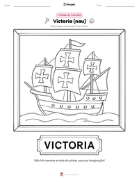 Prévia da folha de atividades imprimível Victoria (nau)