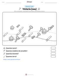 Prévia da folha de atividades imprimível Victoria (nau)