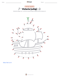 Victoria (schip) afdrukbare werkblad voorbeeld