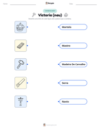Prévia da folha de atividades imprimível Victoria (nau)