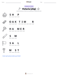 Victoria (ship) printable worksheet preview