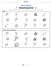 Aperçu de la feuille de travail imprimable Victoria (navire)