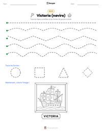 Aperçu de la feuille de travail imprimable Victoria (navire)