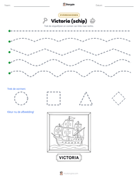 Victoria (schip) afdrukbare werkblad voorbeeld