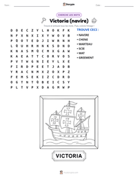 Aperçu de la feuille de travail imprimable Victoria (navire)