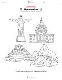 The Americas printable worksheet preview