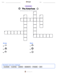 The Americas printable worksheet preview