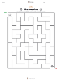 The Americas printable worksheet preview
