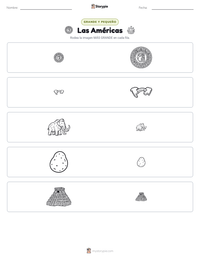 Vista previa de la hoja de trabajo imprimible de Las Américas