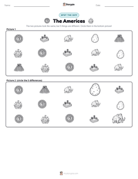 The Americas printable worksheet preview