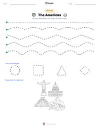 The Americas printable worksheet preview