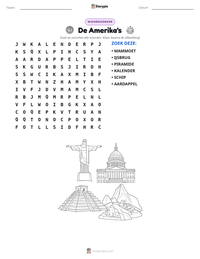 De Amerika's afdrukbare werkblad voorbeeld