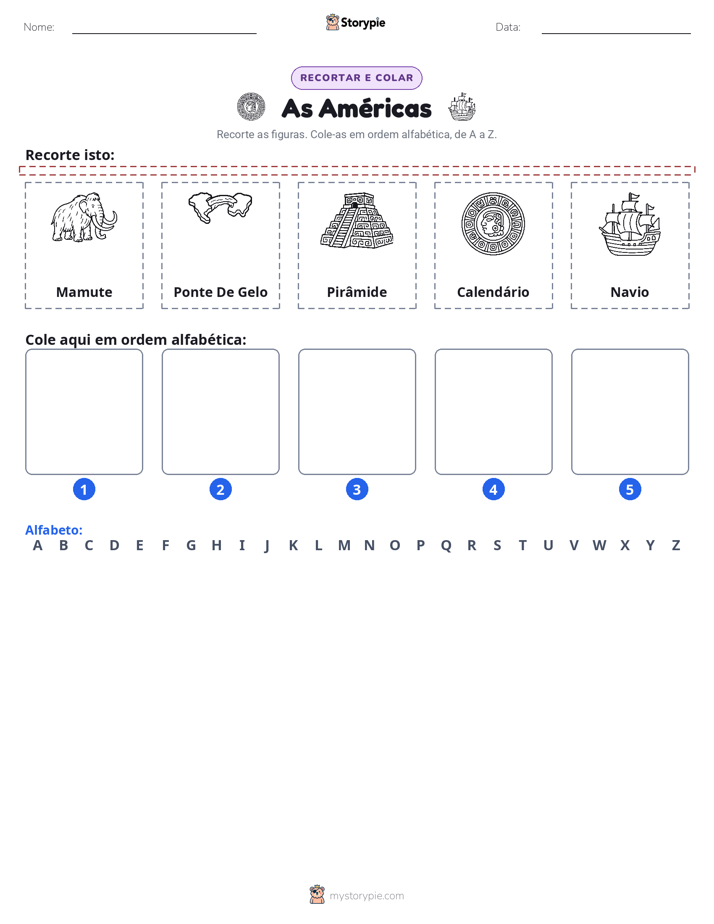 Recortar & Colar Alfabeto