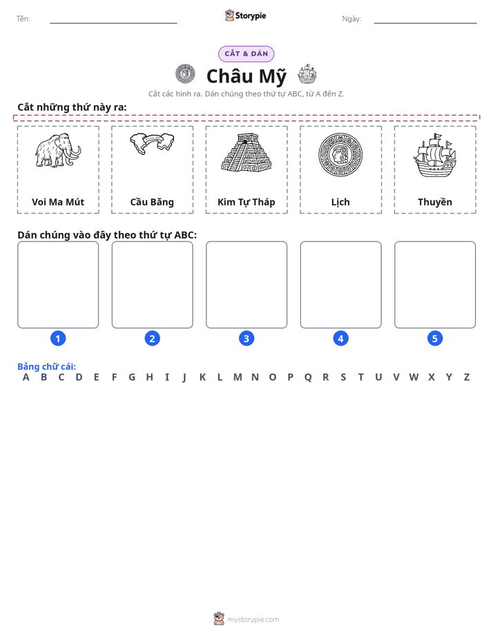 Cắt & Dán Chữ Cái