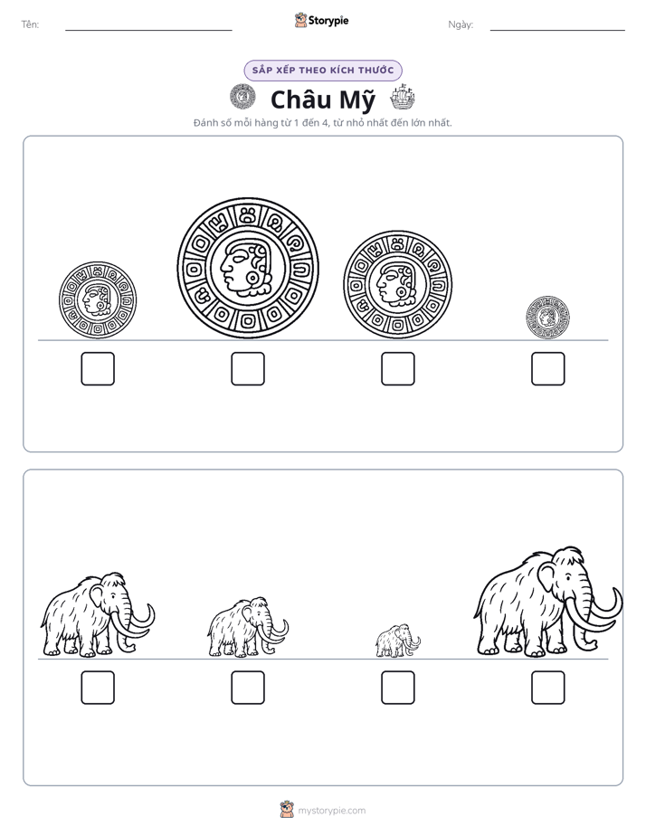 Thứ Tự Kích Thước