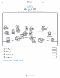 گیئرز پرنٹ کرنے کے قابل ورکشیٹ کا پیش نظارہ