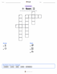 Gears printable worksheet preview