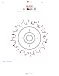 Gears printable worksheet preview
