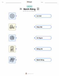 Tài liệu in sẵn Bánh răng cho trẻ em