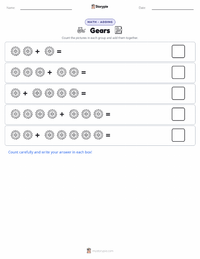 Gears printable worksheet preview