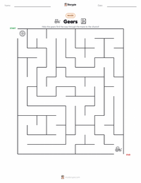 Gears printable worksheet preview