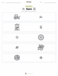 Gears printable worksheet preview