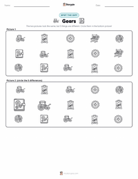 Gears printable worksheet preview