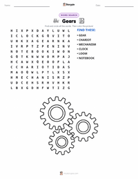 Gears printable worksheet preview