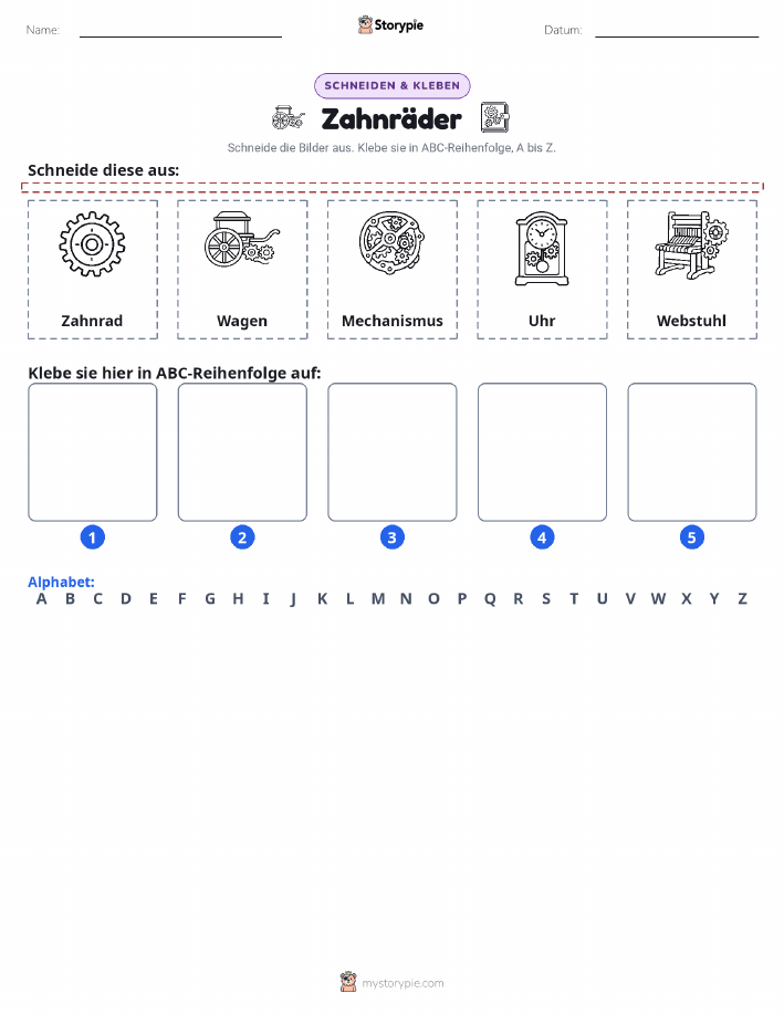 Schneiden & Einfügen Alphabet