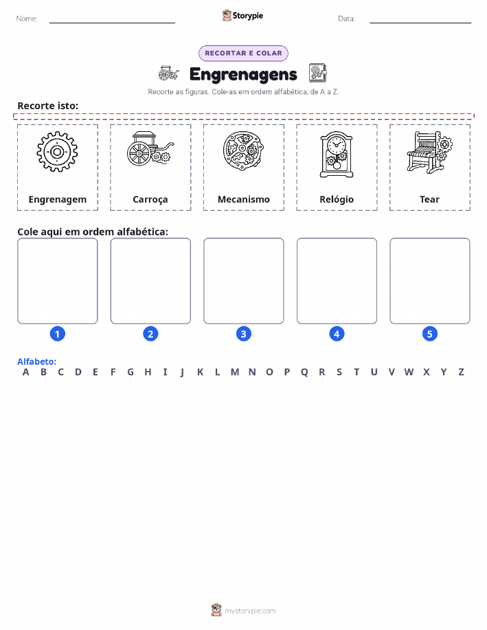 Recortar & Colar Alfabeto