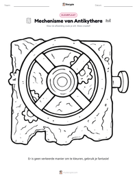 Mechanisme van Antikythera afdrukbare werkblad voorbeeld