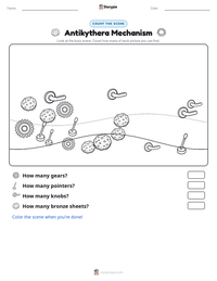 Antikythera Mechanism printable worksheet preview