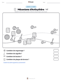 Aperçu de la feuille de travail imprimable Mécanisme d'Anticythère