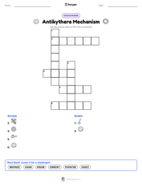 Antikythera Mechanism printable worksheet preview