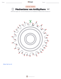Mechanisme van Antikythera afdrukbare werkblad voorbeeld