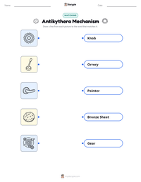 Antikythera Mechanism printable worksheet preview