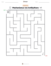 Mechanismus von Antikythera druckbare Arbeitsblatt Vorschau