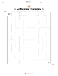 Antikythera Mechanism printable worksheet preview