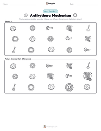 Antikythera Mechanism printable worksheet preview