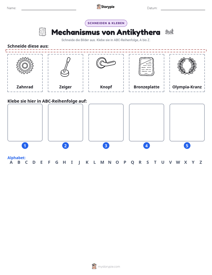 Schneiden & Einfügen Alphabet