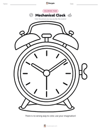 Mechanical Clock printable worksheet preview